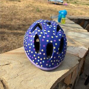 Kids Polka Dot Purple Helmet